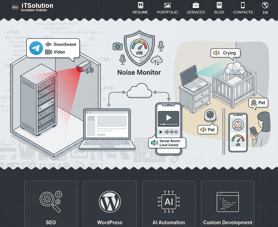 Interfaccia log e registrazioni rumore in app desktop